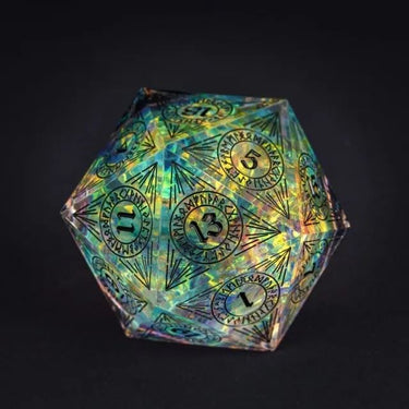 Candy in Clear Sharp Resin - D20 RPG Dice